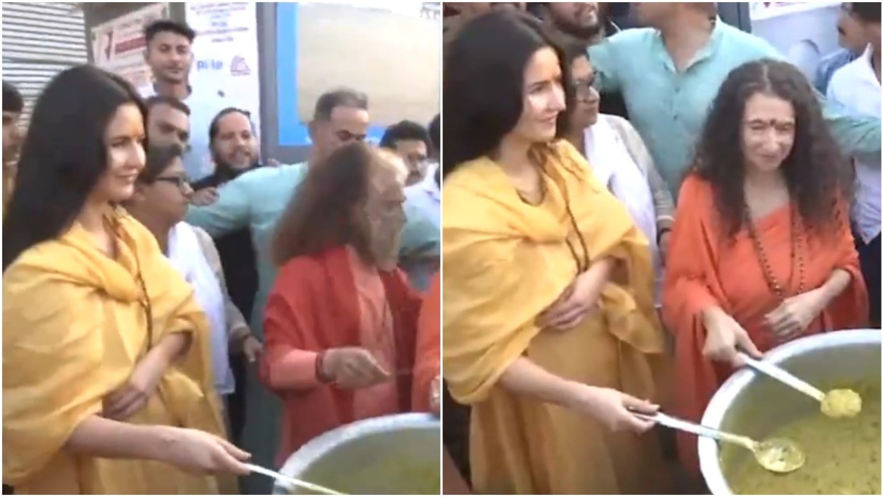 Video: Katrina Kaif distributes 'prasad' to devotees at Maha Kumbh, fans click pics