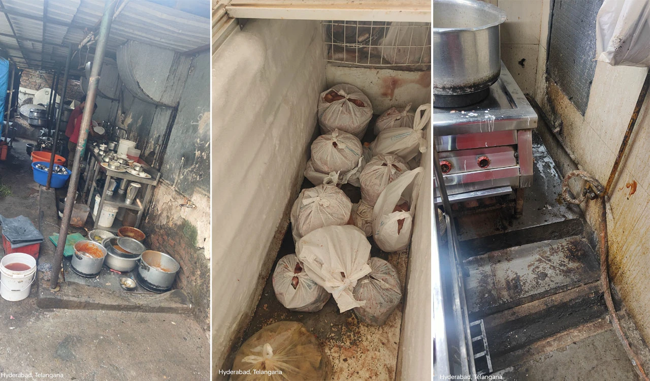 Three popular Hyderabad restaurants pulled up for unhygienic conditions, using expired food