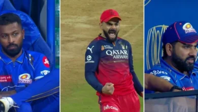 Virat Kohli's in-your-face celebration after Krunal haunts MI in last over; Hardik Pandya, Rohit Sharma sit in agony