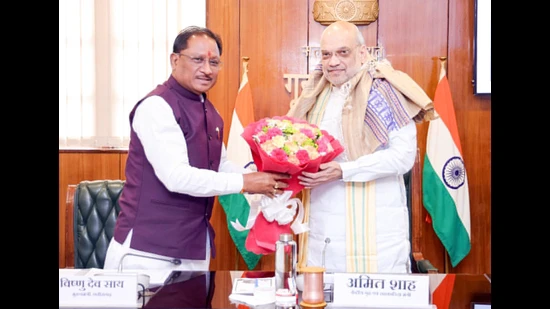 Union home minister Amit Shah held a review meeting with Chhattisgarh chief minister Vishnu Deo Sai in New Delhi on Monday on the implementation of three new criminal laws in the state, said an official statement issued by the home ministry. During the meeting, Shah told the CM and other top state officials that Chhattisgarh should become an ideal state by implementing the new criminal laws soon. The state government should fix accountability of deputy superintendent of police (DSP)-level officers for filing charge sheet within 60 and 90 days, it added. "Shah emphasised that all police stations and DSP-level officers in Chhattisgarh should regularly use the National Intelligence Grid (NATGRID) in serious crime investigations. He also recommended a structured review mechanism for the implementation of the new criminal laws in the state. He added that the chief secretary and DGP should conduct weekly reviews, the state home minister should review the progress every 15 days, and the CM should assess the implementation on a monthly basis," the statement said. Officials aware of the matter, requesting anonymity, said that during the meeting, Sai also briefed Shah about the ongoing Maoist operations and the development plans in areas that have been freed from Maoist control. The state government has been working to develop different parts within the Bastar range for tourism. Over the last one-and-a-half years, the state forces have opened over 30 camps and taken control in areas deep in the jungles of the Bastar range, which were controlled by Maoists for almost two to three decades.